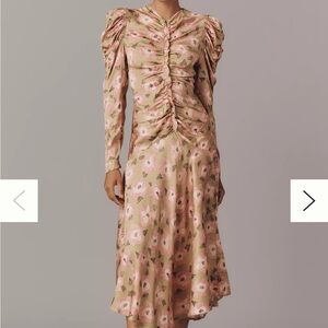 CeliaB Hikari Long-Sleeve Ruched Midi Dress